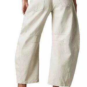 We The Free Cream Barrel pants  color milk